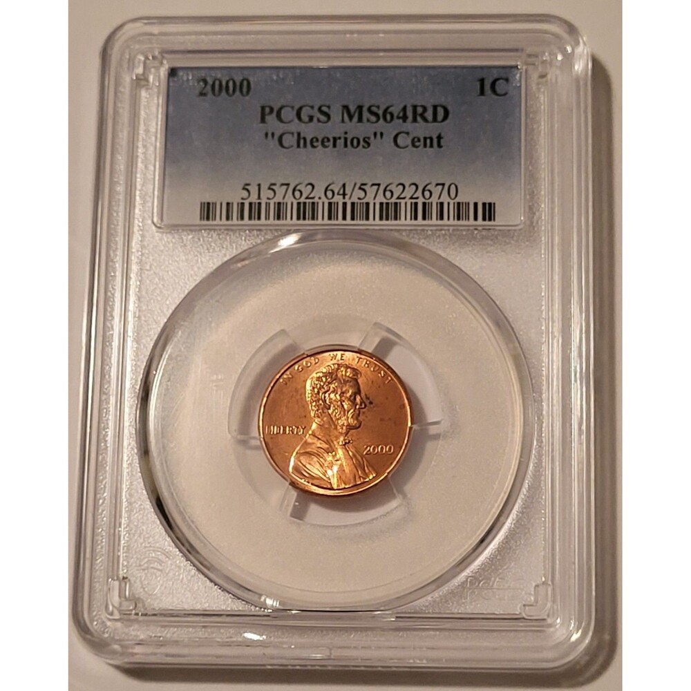 2000 Lincoln Memorial "Cheerios" Cent MS64 RED PCGS